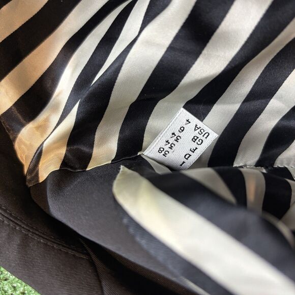 JEAN PAUL GAULTIER Femme BLACK Jacket White Striped Blazer Size US 4 - Picture 6 of 10